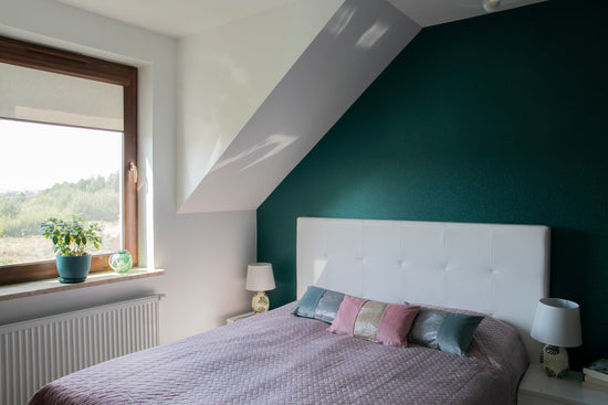 Glitz and glam have arrived in the bedroom! Mystic Bottle Green.