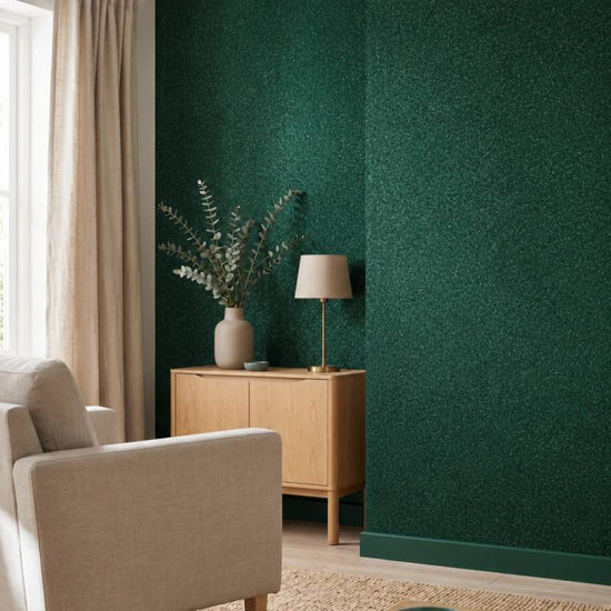 Deep emerald green glitter decorative paint