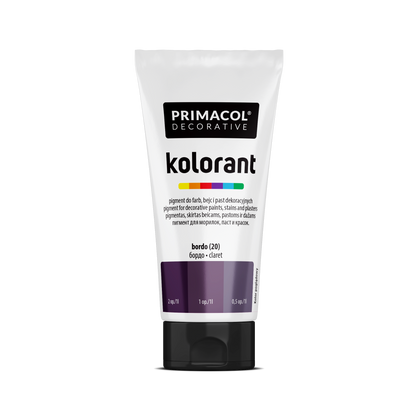 Primacol Decorative Pigment 40 ml in Claret 20 for tinting paints and decorative effects